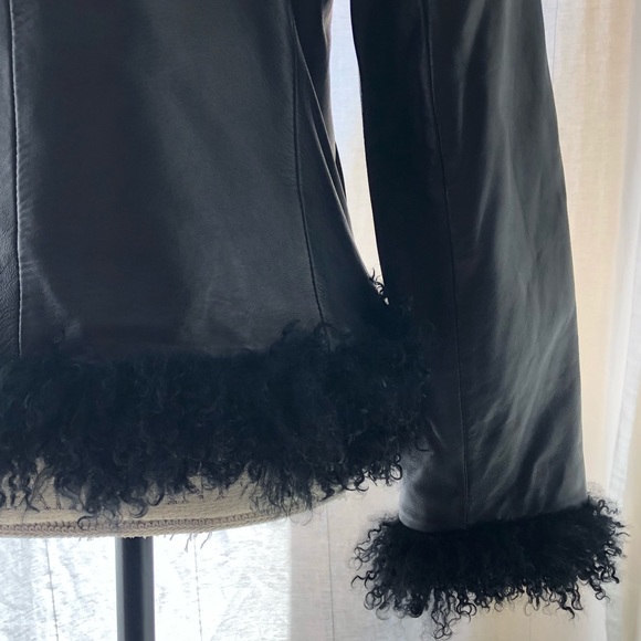 Vintage Faux Leather Y2K 90s Furry Jacket - Picture 11 of 15